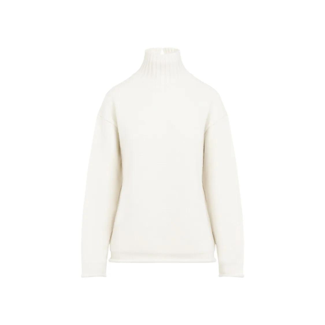 Bottega Veneta - Chalk White Cashmere Sweater - Größe S - weiß