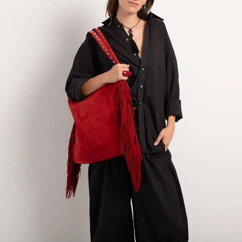 Christian Louboutin Tote Baggy Tote Bag Crosta Fever(Image 2)