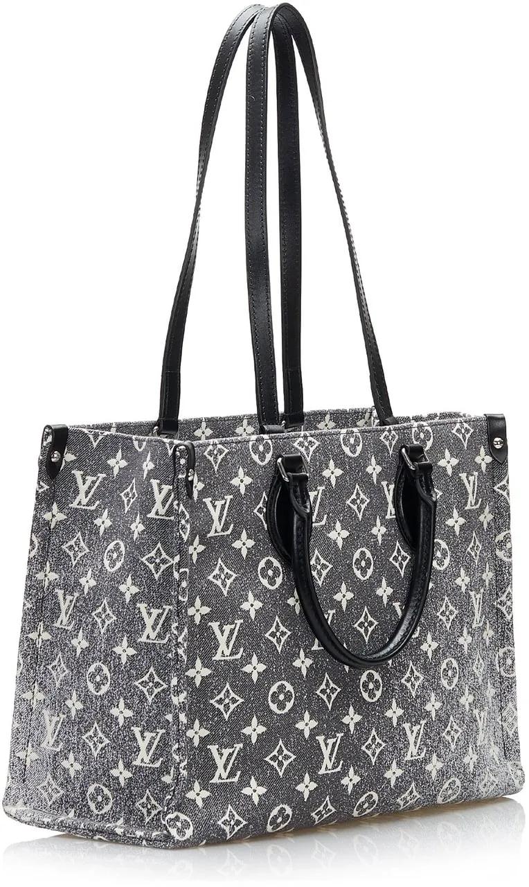 Thumbnail - Louis Vuitton Shopper - 2021 Monogram Denim Onthego MM - Gr. unisize - in Grau - für Damen
