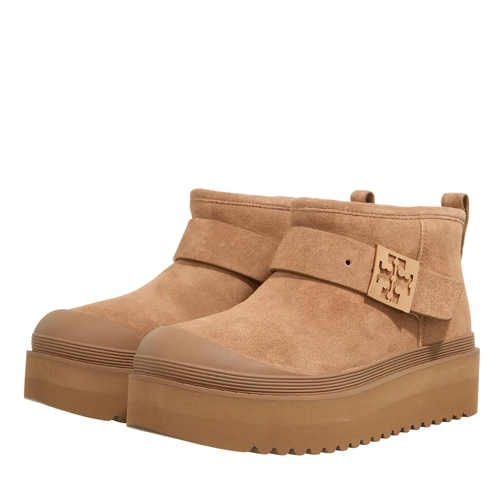 Tory Burch Stiefelette Mellow Shearling Platform Boot Light Chestnut / Gold