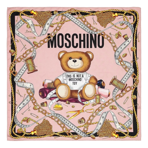Moschino Scarf  90X90  cm Pink Leichter Schal