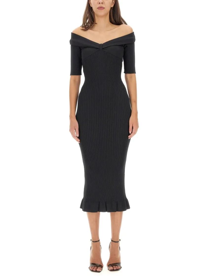 Thumbnail - Philosophy Di Lorenzo Serafini - Off-The-Shoulder Dress - Größe 44 - schwarz