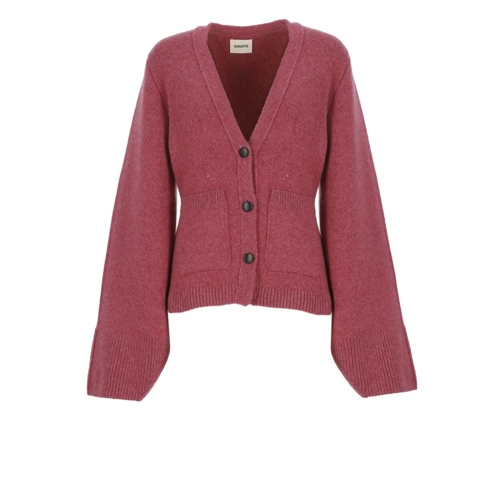 Khaite Strickjacke Scarlet Cashmere Knitted Cardigan Pink