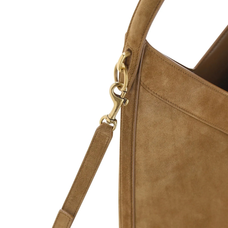 Saint Laurent Bucket Bag Handtasche aus Veloursleder braun(Image 3)