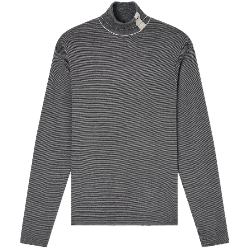 Emporio Armani Pull Striped rollneck Blue blau