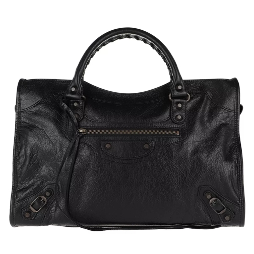 Balenciaga Classic City Tote Leather Black Rymlig shoppingväska