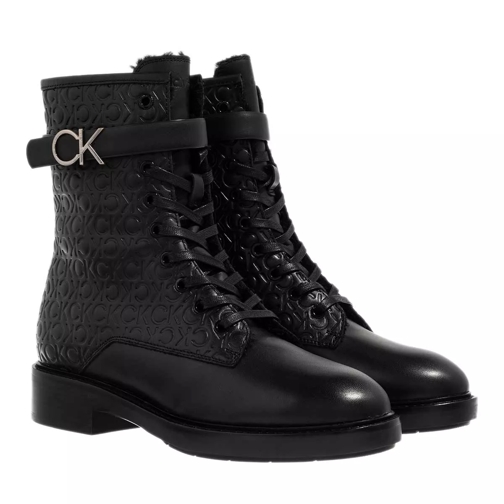 Calvin Klein Combat Boot Seasonal Black Mono Stiefelette