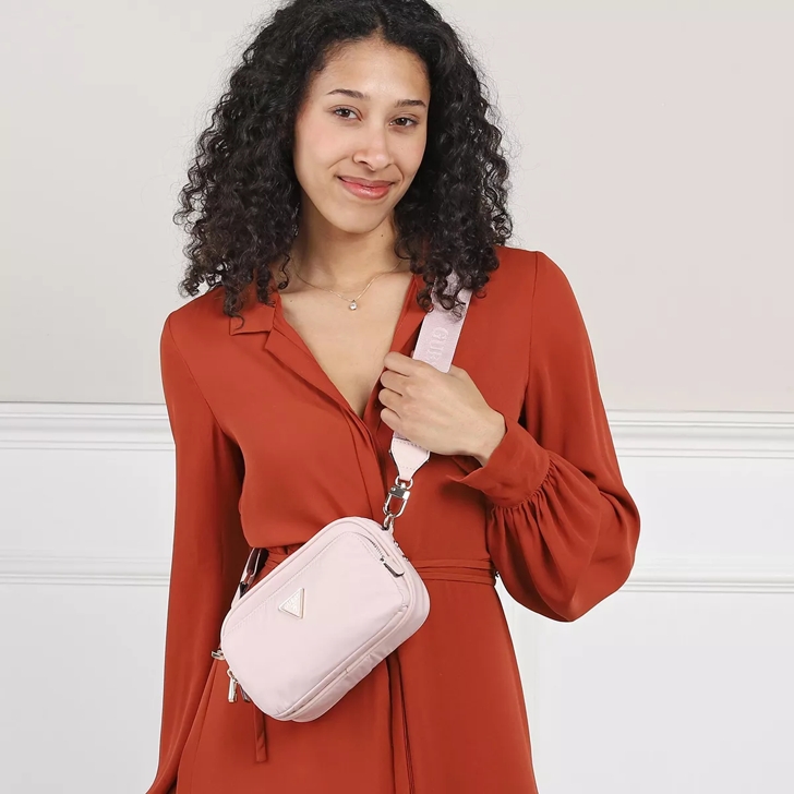 Guess Eco Gemma Crossbody Camera Powder Pink | Camera Bag