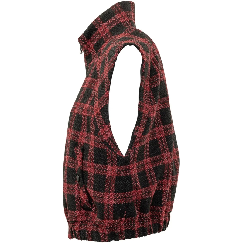 Pinko Daunenjacke Handel Gilet Check con Zip schwarz(Image 3)