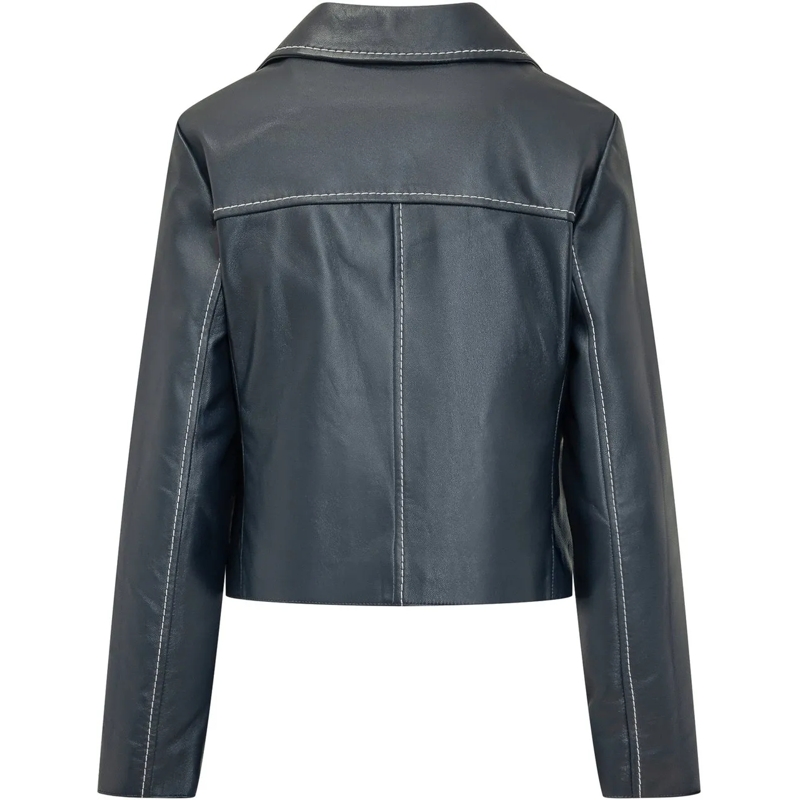 MICHAEL Michael Kors Lederjacke Giacca Pelle Corto blau(Image 2)