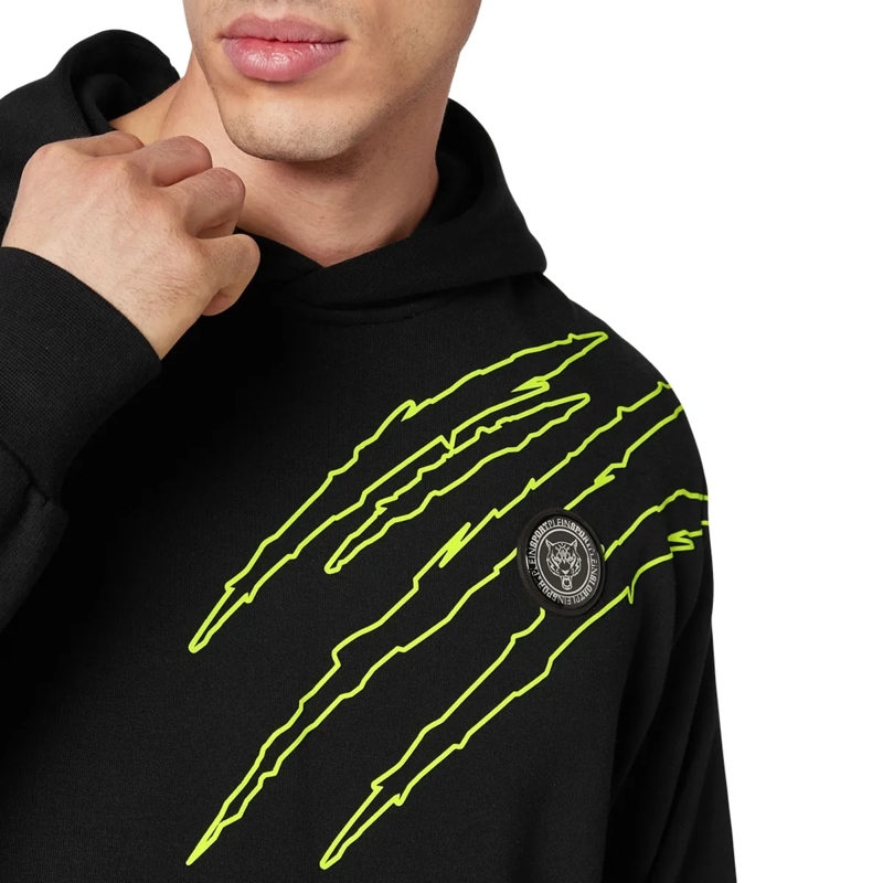 Plein Sport Top Hoodie Scratch schwarz(Image 5)