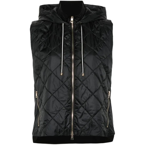 Lorena Antoniazzi Hooded Quilted Gilet Black 