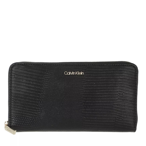 Calvin Klein CK Must Z/A Wallet XL Lizard CK Black Continental Wallet-plånbok