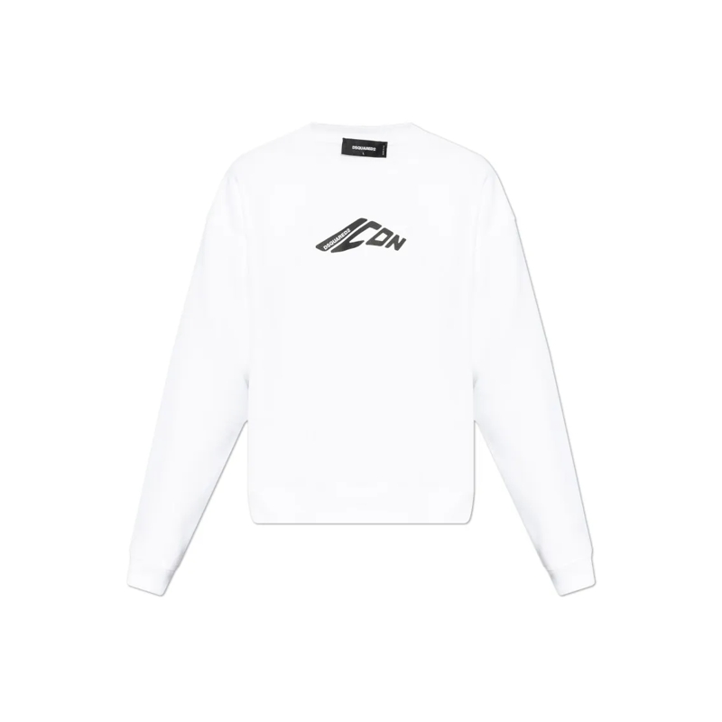 Dsquared2  Crewneck Sweatshirt With Stylized Logo White