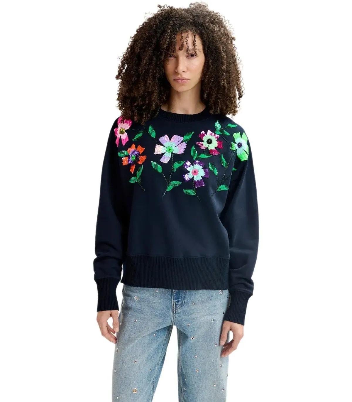 Essentiel Antwerp - ESSENTIEL ANTWERP GRAAF MARINEBLAUES SWEATSHIRT - Größe S - blau