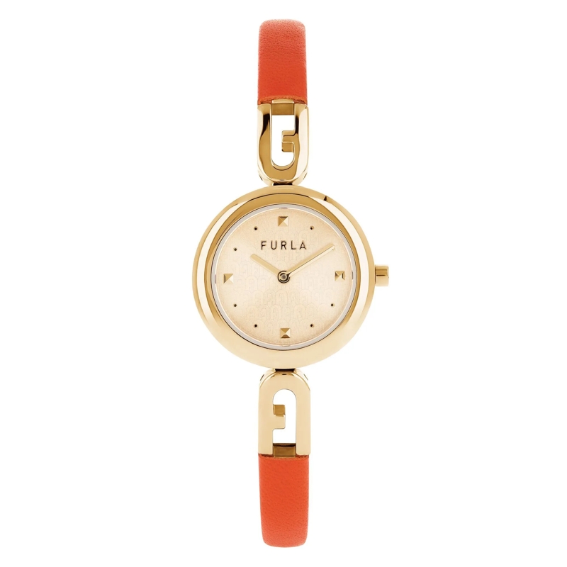 Furla Quarzuhr Analoge Uhr Furla Bangle Leather orange