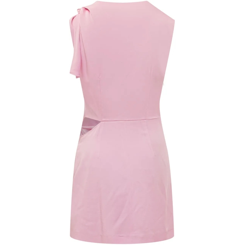 MSGM Minikleid Abito Corto Monospalla con Drappeggio rose(Image 2)