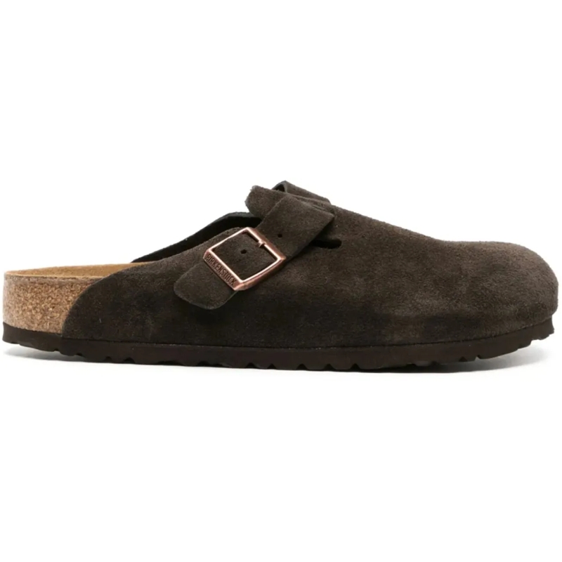Birkenstock Sandalen Boston Suede Leather Mocca Regular braun