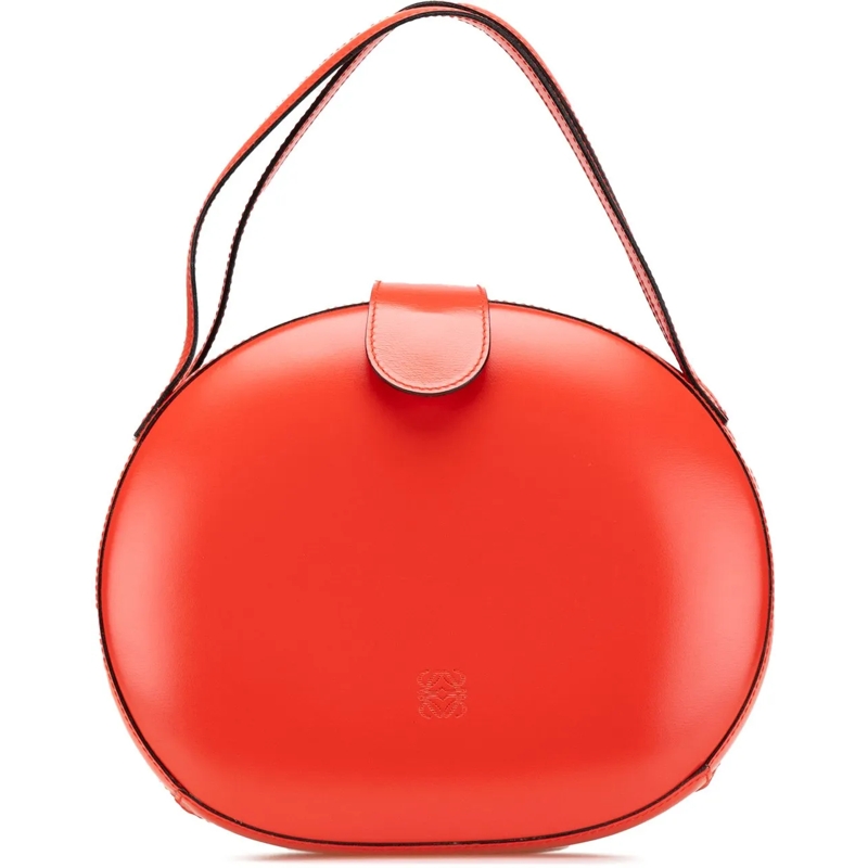 Loewe Fourre-tout Anagram Leather Round Handbag rot