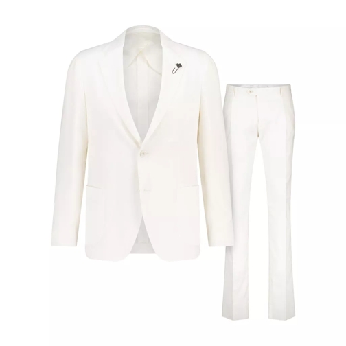 Lardini Zweiteiliger Anzug aus hochwertiger Wolle 48104303 Creme 