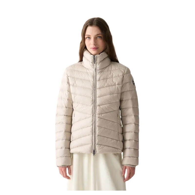 Colmar Originals  Cream Down Jacket With Oblique Quilting Neutrals