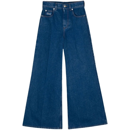 Marni Organic-Cotton Wide-Leg Jeans Blue Jeans