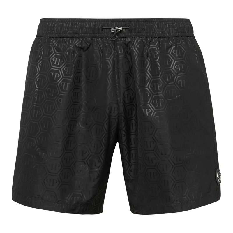 Philipp Plein Shorts Badehose schwarz