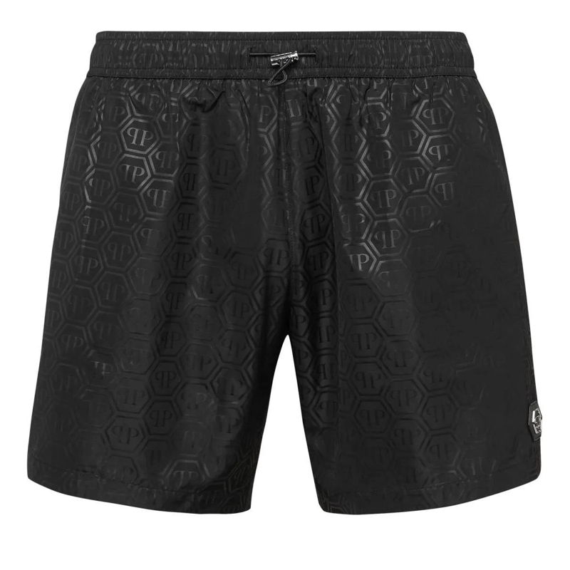 Philipp Plein Shorts Badehose schwarz