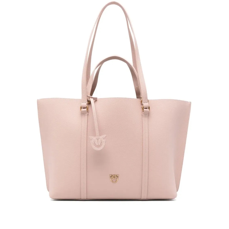 Pinko Fourre-tout Large Love-Birds Tote Bag Pink