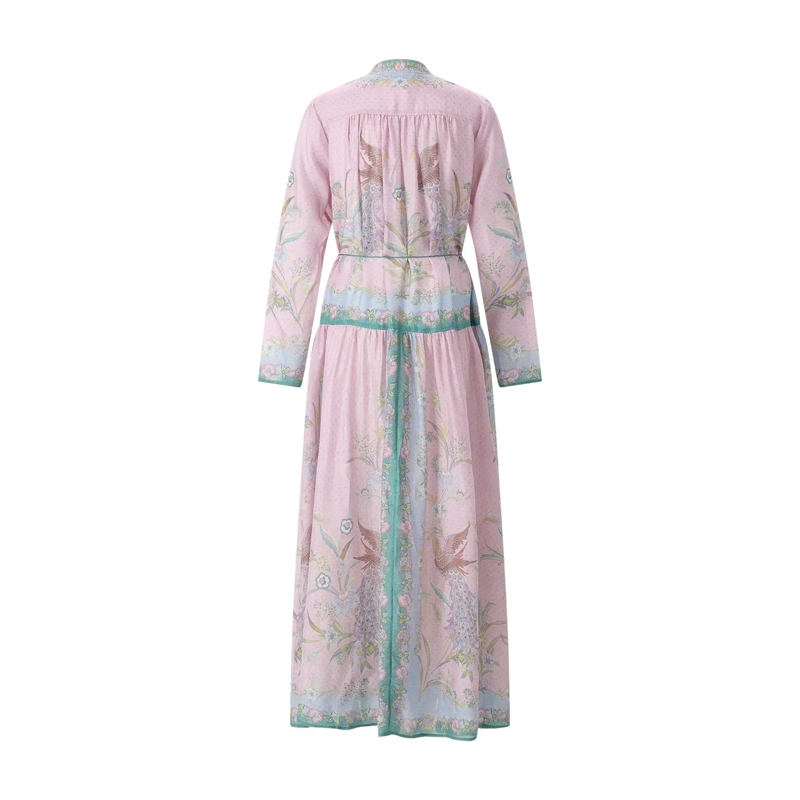 Zimmermann Maxikleid Maxikleid Indra aus Seide pink(Image 3)