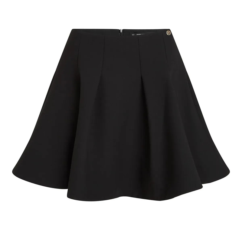 Karl Lagerfeld Minirock Ausgestellter Minirock Rock schwarz