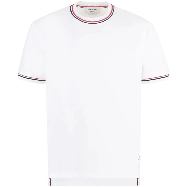 Tシャツ・カットソー THOM BROWNE WHITE T-SHIRT IN COTTON Thom Browne Cotton T-Shirt White | T-Shirts