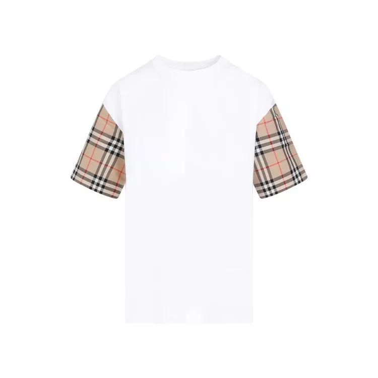 Burberry - White Cotton Carrick T-Shirt - Größe S - white