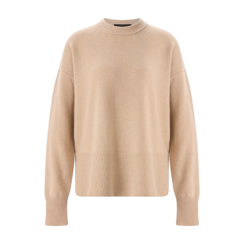 Roberto Collina Minikleid Pullover aus Merinowollle & Kaschmir braun