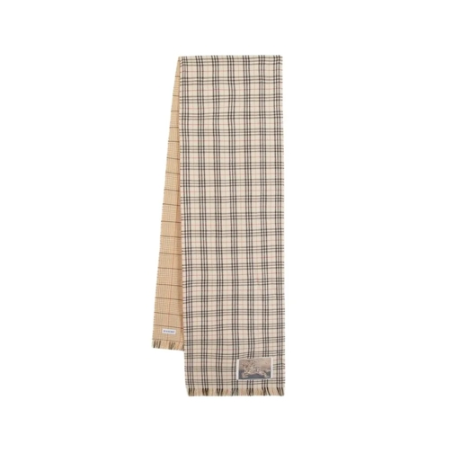 Burberry Leichter Schal Mw Revers Tiny Check Scarf - Wool - Beige Neutrals