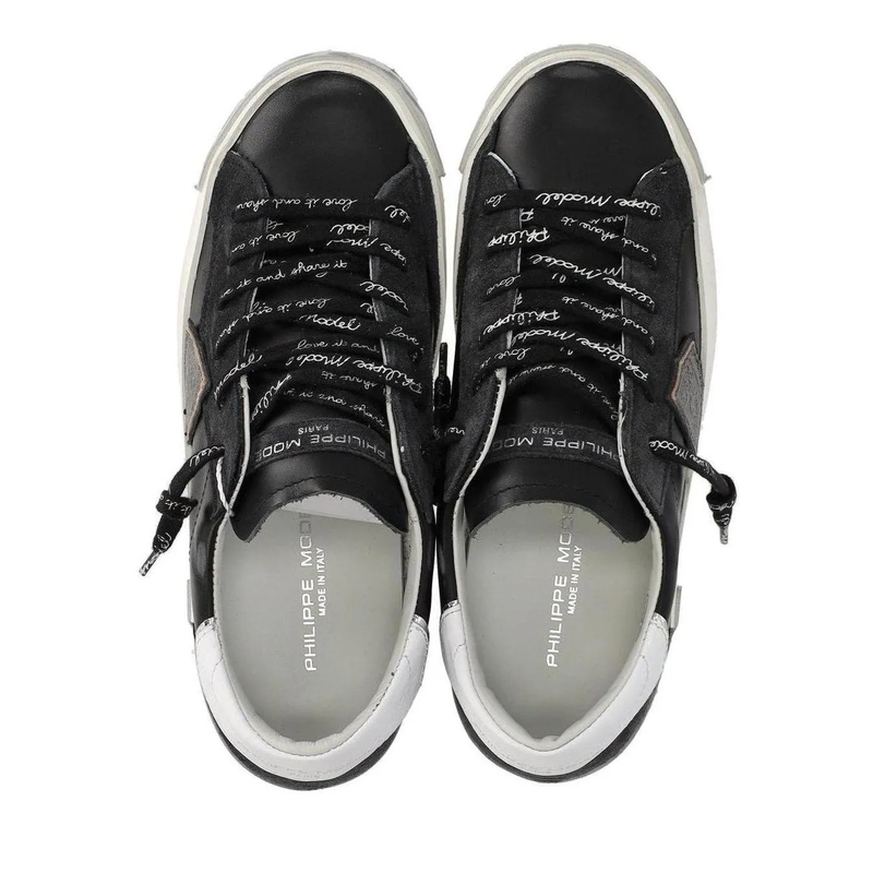 Philippe Model Low-Top-Sneaker Prsx Low Woman Foxy Lamine' Noir Argent(Image 5)