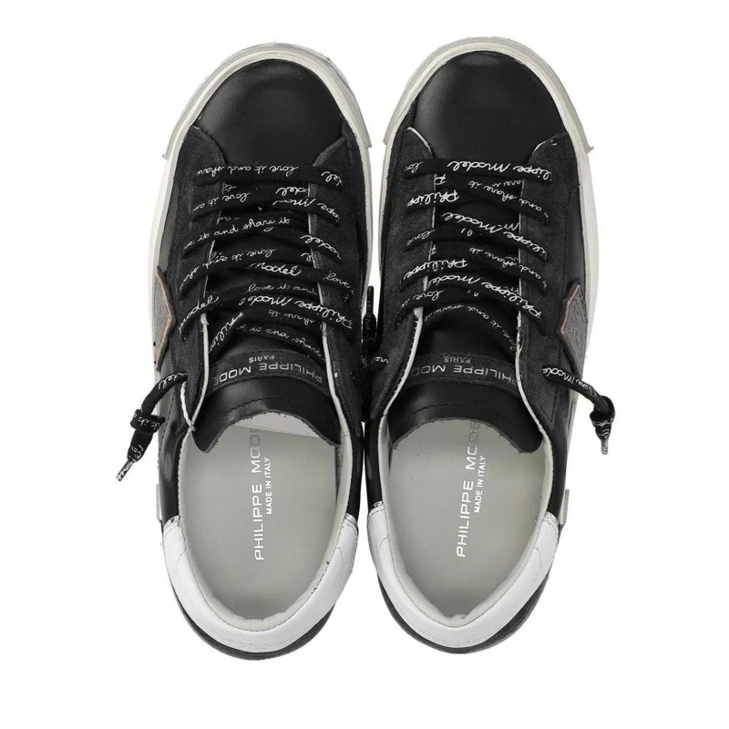 Philippe Model Low-Top-Sneaker Prsx Low Woman Foxy Lamine' Noir Argent(Image 8)