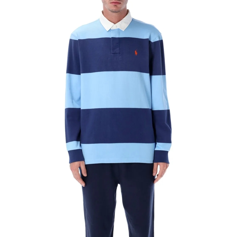 Polo Ralph Lauren Polohemd Polo Iconic Striped Rugby Shirt Blue
