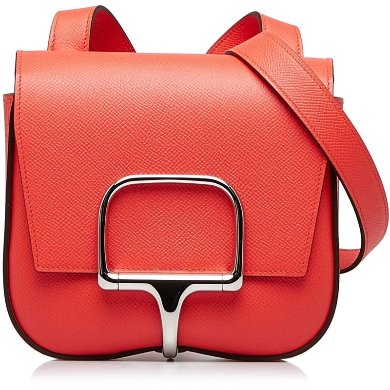 Hermès Schultertasche Mini Epsom Della Cavalleria rot