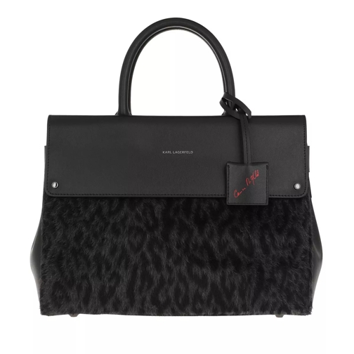 Karl Lagerfeld X Carine Ikon Leo Tote Bag Grey Rymlig shoppingväska