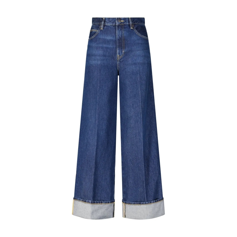 FRAME Jeans Jeans The Cuffed Wide Blau