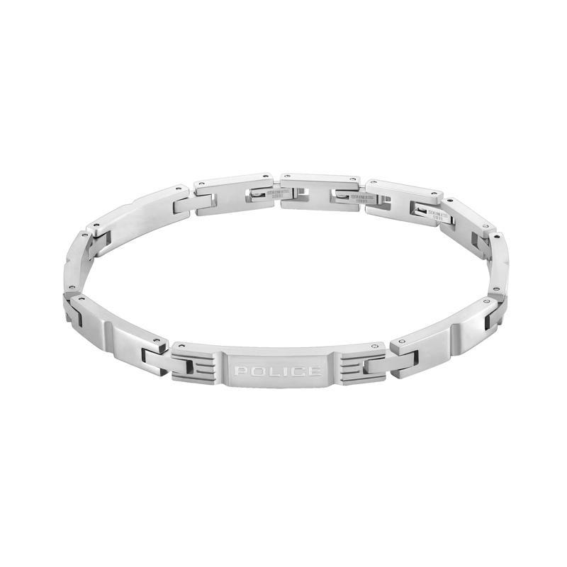 Police Armband Armband Flatforge- Herrenarmband- Farbe: silber silber