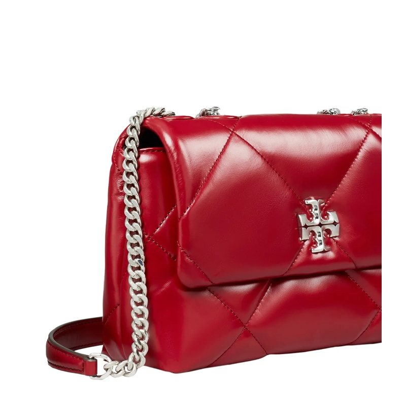 Tory Burch Crossbody Bag Kira Diamond Quilt Small Convertible Shoulder Bag Red(Image 2)