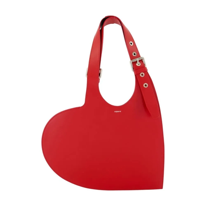Coperni Schultertasche Belt Heart Shoulder Bag - Leather - Red Red