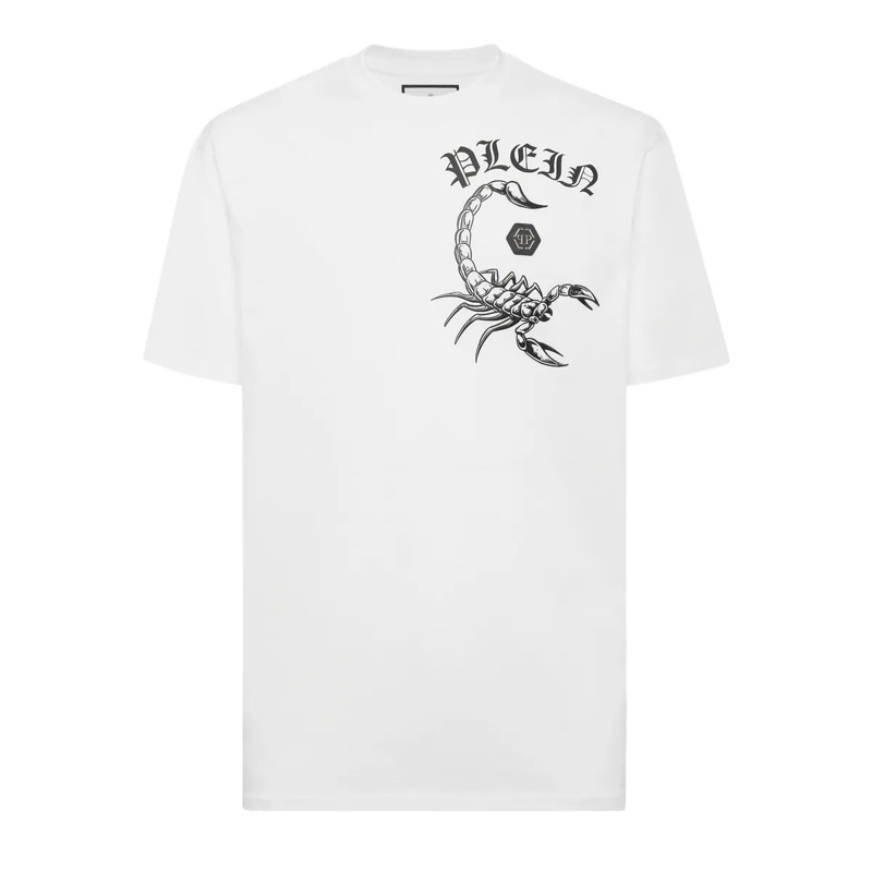 Philipp Plein T-Shirt T-Shirt Scorpion weiss