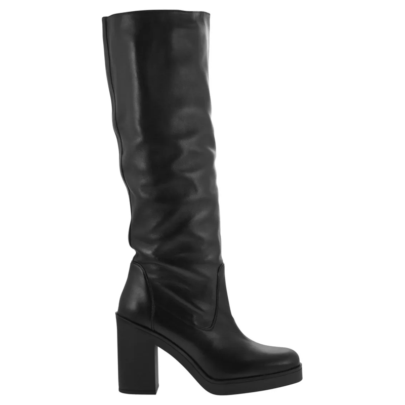 Stuart Weitzman Bottes Bethenny 80 - Leather Boot Black