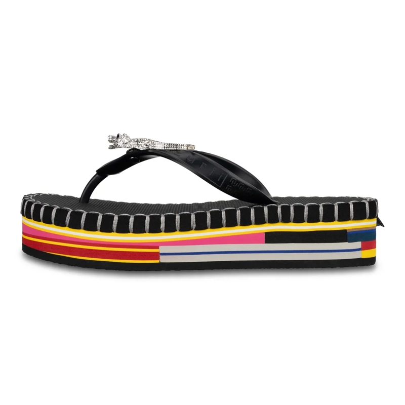 UZURII Flip Flops flip flop Crocodile Colorful Black schwarz(Image 13)