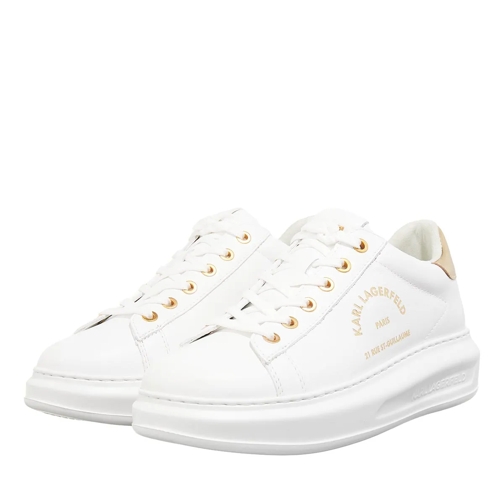 Karl Lagerfeld Kapri Maison Karl Lace White Lthr w/Gold sneaker basse