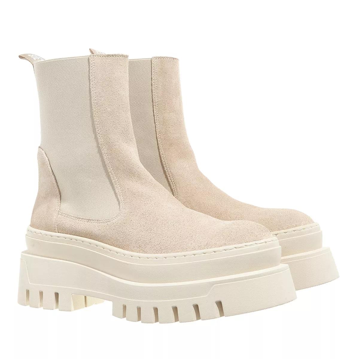 Beige leather sporty ankle hot sale boots