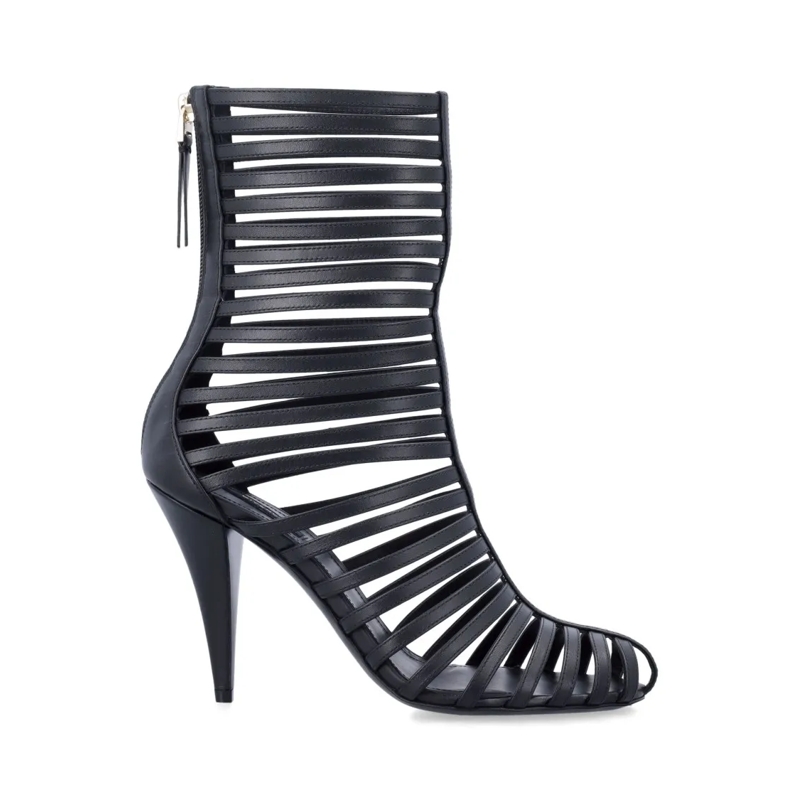 Givenchy Stiefel Cage Leather Boots With Cut-Out Design Black